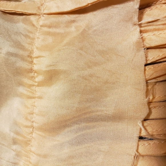 CALYPSO St.Barth Peach Silk Fringe Slip Dress- Vintage-NEW-XS - Picture 5 of 9